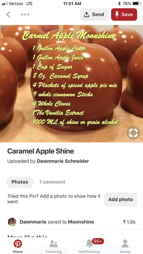 Carmel Moonshine Recipe, Salted Caramel Moonshine Recipe, Salted Caramel Moonshine, Caramel Moonshine, Flavored Moonshine Recipes, Moonshine Drink Recipes, Apple Pie Moonshine Recipe, Moonshine Still Plans, Witch Recipes