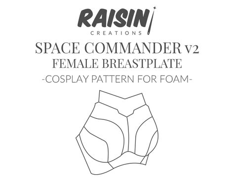 commander shepard femshep N7 breastplate cosplay pattern template for EVA foam armor Foam Breastplate, Rei Cosplay, Eva Foam Armor, Space Commander, Armor Pattern, Foam Armor, Commander Shepard, Cosplay Armor, Pattern Template