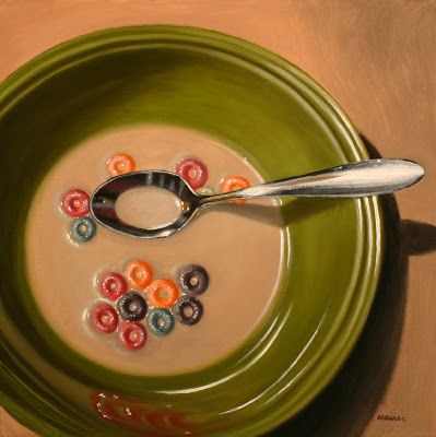 Aesthetic Food Painting, Food References For Drawing, Cereal Painting, Still Life Reference Photos For Artists, Food Drawing Reference, Still Life Photography Objects, Realism References, Paintings Wall Decor, Nature Paint