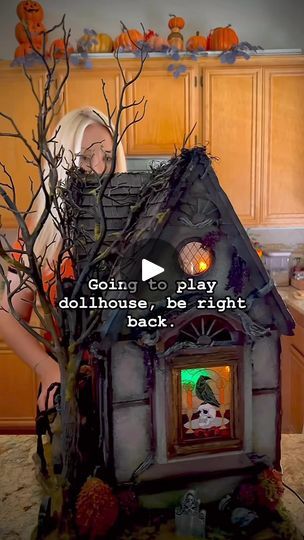 5.4M views · 176K reactions | Halloween in July.  #hocuspocus #magic #halloween #dollhouse *house is not for sale* | Bridget McCarty | John Debney · Hocus Pocus Main Theme (From "Hocus Pocus 2"/Score) Hocus Pocus Gingerbread House, Hocus Pocus Dollhouse, Hocus Pocus Allison House, Hocus Pocus Vacuum Diy, Halloween In July, Hocus Pocus House, Hocus Pocus Crafts, Upcycle Dollhouse Halloween, Ghost Wreath