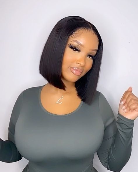 Hd Lace Bob Wig, Closure Bob Wig, Closure Bob, Hd Lace Wigs, Big Juicy, Woman Hairstyles, Hd Lace Wig, Types Of Lace, Black Inspiration