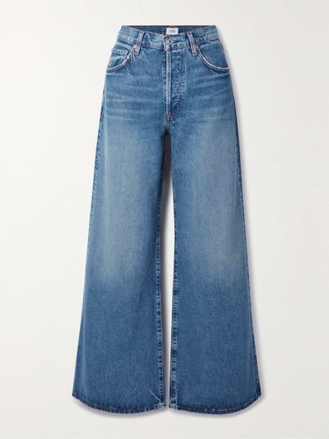 Rag And Bone High Waisted Jeans, Light Wash Jeans Sweatshirt, Wide Crop Leg Jeans, Wide Leg Twill Jeans, High Waist Pocket Jeans, Oversized Wide Jeans, High Straight Leg Jeans, Cheap High Waist Denim Blue Wide Leg Pants, Cheap Trendy Relaxed Fit Bottoms