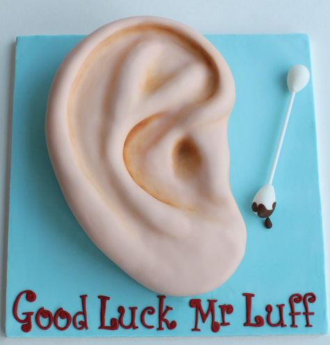 ear cake | For an ENT surgeon, hand carved and fully edible … | Flickr Coronation Cake, Cake Inspo, Cotton Buds, Ear Piercing, Birthday Cakes, Cake Ideas, Cake Designs, Nom Nom, Ear Piercings