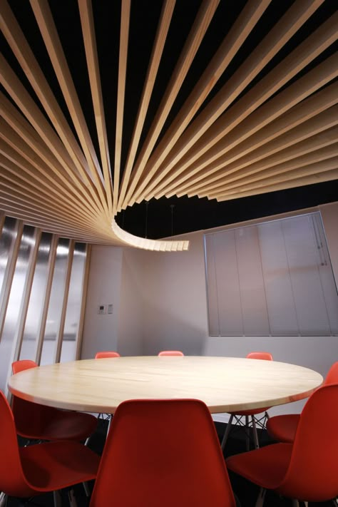 When the #ceiling is an open door to your #imagination. Corporate Office Design Executive, Office Ceiling, Corporate Office Design, Wooden Ceiling, Corporate Interiors, Wooden Ceilings, Ceiling Ideas, False Ceiling Design, Meeting Rooms