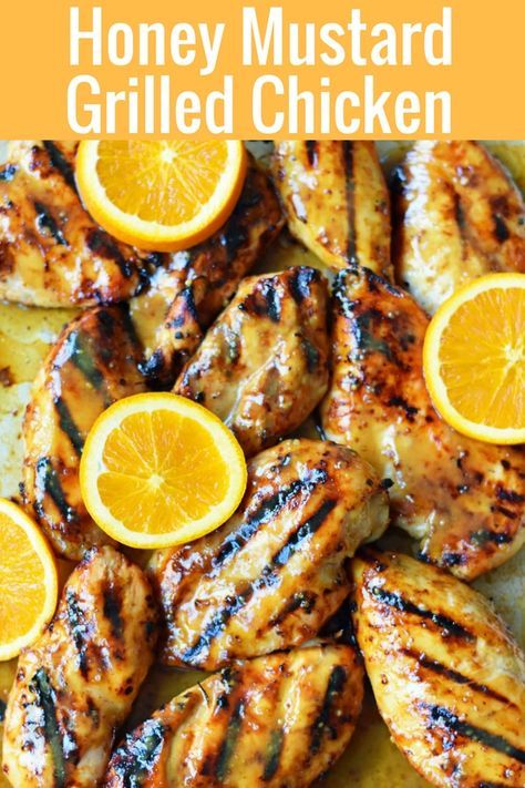 Honey Mustard Grilled Chicken, Honey Mustard Chicken Marinade, Mustard Marinade, Honey Mustard Marinade, Honey Mustard Chicken Thighs, Mustard Chicken Recipes, Gf Food, Chicken Marinade Recipes, Bbq Ideas