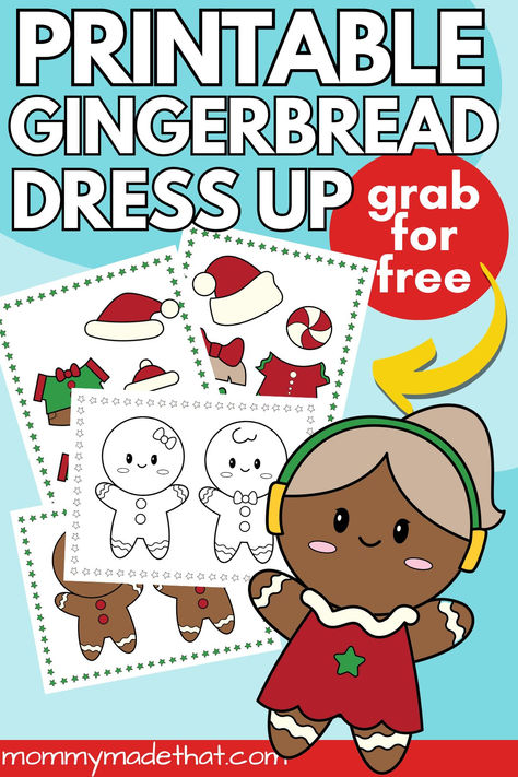 Gingerbread Activities Preschool, Gingerbread Man Activity, Free Printable Gingerbread Man, Gingerbread Man Preschool, Gingerbread Dress, Gingerbread Man Free, Kindergarten Christmas Activities, Gingerbread Friends, Gingerbread Man Crafts