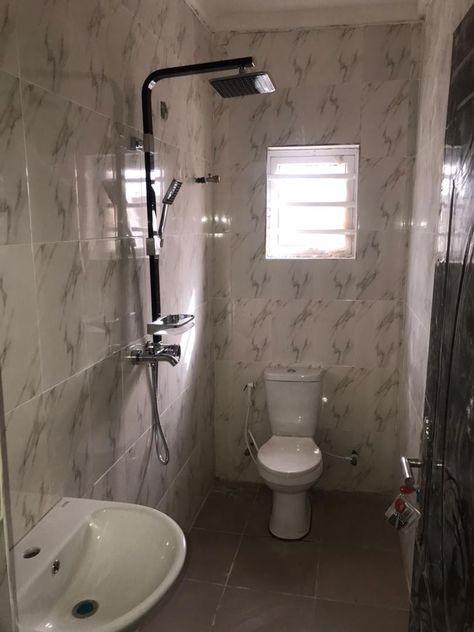 Fully installed restroom with watercloset 🚾,wash hand basin and a hot 🔥 and cold ❄️ water shower.. Cold Water Shower, Wash Hand Basin, Water Closet, Hand Washing, Cold Water, Shower