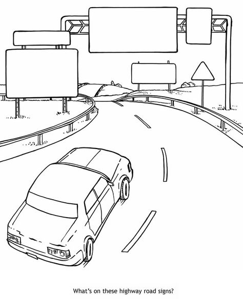 Doodle Design & Draw CARS Welcome to Dover Publications Drawing Road, Car On A Road Drawing, Road Signs Drawing, Highway Drawing, Car Driving Down Road Drawing, Road Doodle, Car Comic Drawing, Car On Road Drawing, Road Trip Drawing