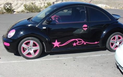 a NEED Black Beetle Car, Pink Beetle, Black Beetle, Princess Carriage, Cars Brand, Beetle Car, Drift Cars, Car Humor, Modified Cars