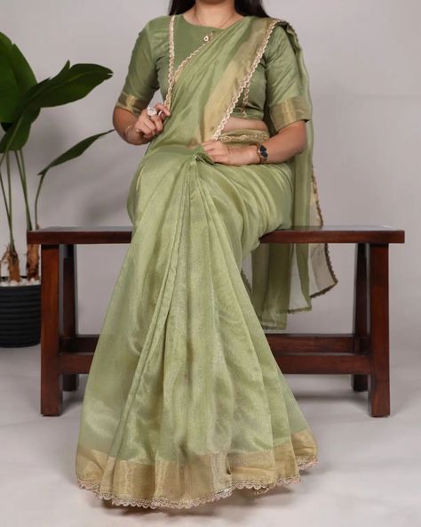 Price Only Rs.1049/- Saree Fabric : Mannat Silk Saree work : Plain With Zari Weaving Work And Lace Border Saree length : 5.5 meter *Blouse(Unstitched)* Blouse Fabric: Mannat Silk Blouse Work : Plain With Zari Weaving Work And Lace Border Blouse Length : 1 Meter *Package Contain : Saree, Blouse* Code:KK12468885009 #saree #zaribordersaree #sareelove #mannatsilksaree #trendingcollection #weddingsaree #indianfashion #traditionalwear #sareefashion #sareecollecion #weddingwear Mean While, Lace Border Saree, Traditional Indian Saree, South Indian Saree, Sari Shop, Designer Sari, Party Wear Gowns, Pista Green, Dresses Pattern