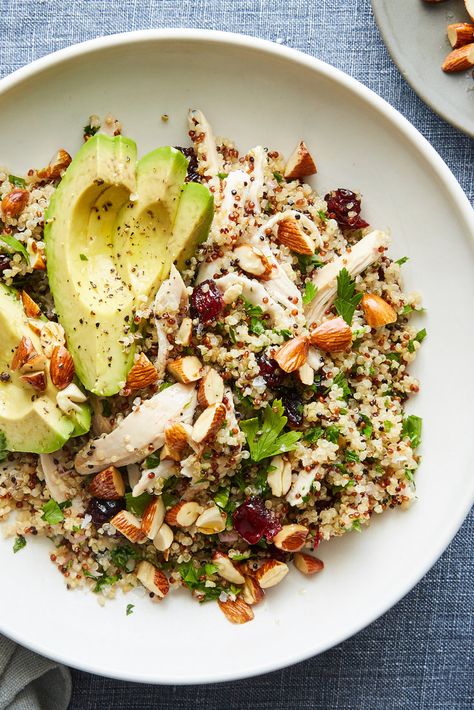 Nyt Recipes Dinners, Quinoa And Chicken Salad, Quinoa Salad Chicken, Quinoa Chicken Salad Recipes, Rotisserie Chicken Quinoa, Quinoa Chicken Recipes, Meal Prep With Rotisserie Chicken, Chicken Salad Ideas, Quinoa Salad With Chicken