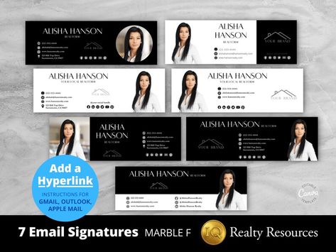 Email Signature Template Bundle Real Estate Marketing Email - Etsy New Zealand Marketing Email Template, Email Signature Templates, Marketing Email, Real Estate Templates, Email Template, Support People, Online Tutorials, Promote Your Business, Canva Templates