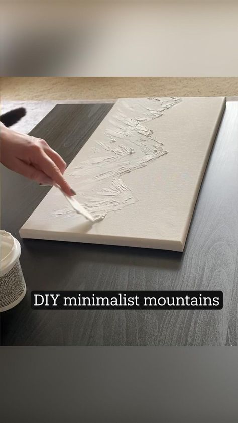 Texture Painting Techniques, Diy Plaster, Easy Acrylic Painting, Diy Abstract Canvas Art, Plaster Wall Art, Diy Canvas Wall Art, Diy Wall Art Decor, Soyut Sanat Tabloları, Pinterest Diy