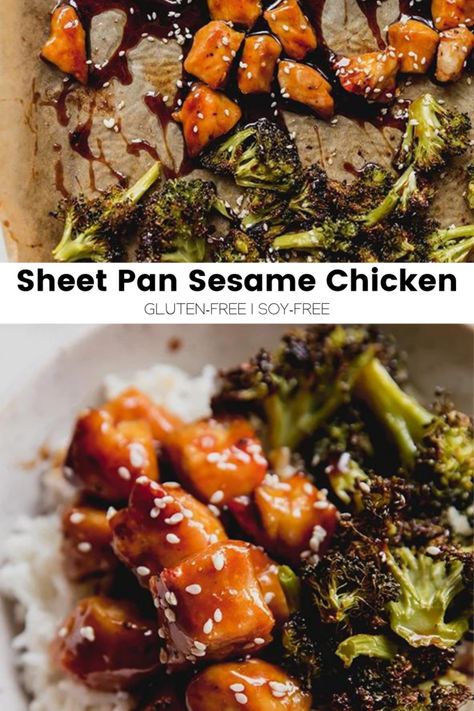 Unbound Wellness, Sheet Pan Chicken, Cooking Healthy, Aip Recipes, Fit Food, Sesame Chicken, Wellness Recipes, Pan Chicken, Dinner Sides