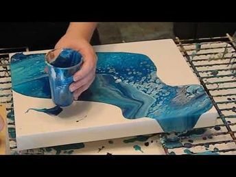 How To Make Fluid Art Ocean Floor Scene with Acrylic Paint Treadmill Silicone & Floetrol - YouTube Acrylic Pouring Art, Fluid Acrylic Painting, Painting People, Acrylic Painting Techniques, Tableau Art, Pouring Painting, 수채화 그림, Fluid Painting, Art Courses