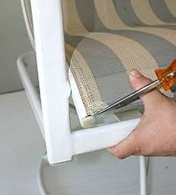 Seasonal Concepts | How To Install New Slings For A Patio Sling Chair - Seasonal Concepts Patio Chairs Makeover, Outdoor Sling Chair, Patio Furniture Makeover, Outdoor Cushions Patio Furniture, Chair Redo, Chair Repair, Style Salon, Lawn Furniture, Outdoor Patio Chairs