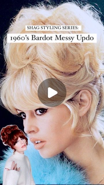 22K likes, 219 comments - msmaverickmuse on February 25, 2022: "Shag Styling Series ft. @navyhaircare: Ep 02. 1960’s BARDOT MESSY UPDO 💁🏼‍♀️ Over ..." Bardot Updo Wedding, 70s Style Updos, 1960 Hair Tutorial, 80s Hair Updo, 70s Hairstyles Updo, Bangs Blow Dry, 70s Updo Hair, 60s Updo Hair, 70s Updo