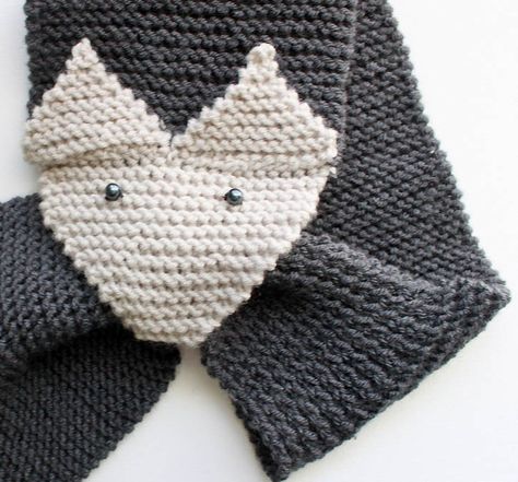 Free Fox Scarf Knitting Pattern by Gina Michele Fox Scarf Pattern, Garter Stitch Knitting, Fox Scarf, Knitting Scarf, Crochet Phone Cases, Crochet Mobile, Knitting Patterns Free Scarf, Baby Sweater Knitting Pattern, Scarf Yarn