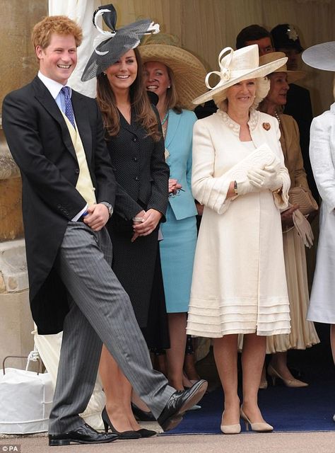 Kate Middleton wore a polka dot blazer and matching knee length skirt when she attended the Garter Day Service in June 2008 alongside Prince Harry, left, and the Duchess of Cornwall Prince William Girlfriends, Camila Parker, Princ Harry, Duchesse Kate, Kate And Harry, Prince William Et Kate, Princesse Kate Middleton, Looks Kate Middleton, Order Of The Garter