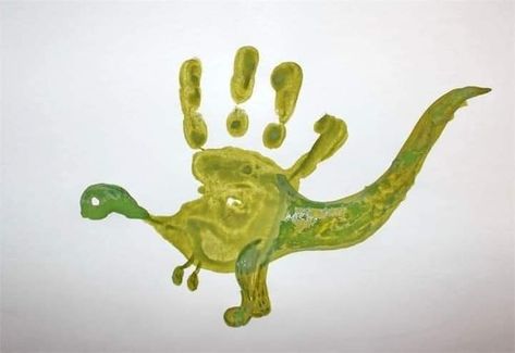 Hand Print Art, Baby Art Projects, Footprint Crafts, Toddler Arts And Crafts, Dinosaur Crafts, Footprint Art, Handprint Crafts, Daycare Crafts, Handprint Art