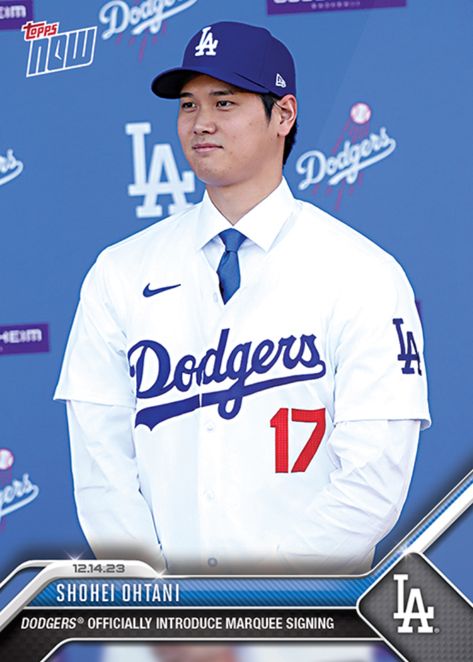 Shohei Ohtani’s first look in Dodger blue Dodger Jersey, Dodger Blue, Tommy John, Dodger Stadium, Baseball Trading Cards, Shohei Ohtani, Tampa Bay Rays, Free Agent, San Diego Padres