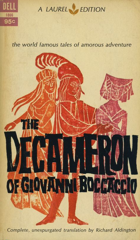 Dell Books 1866 - Giovanni Boccaccio - The Decameron | Flickr Patrick Modiano, The Decameron, Giovanni Boccaccio, Ex Libris, World Famous, Reading Lists, Paperback Books, Cover Art, Art History