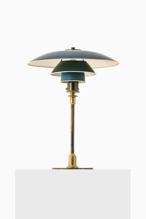 Poul Henningsen table lamp model PH-4/3 at Studio Schalling Ph 5 Lamp Dining Rooms, Savanah Poulsen, Ph5 Pendant, Poul Henningsen Ph5, Poul Henningsen, Jewelry Mirror, Sofa Bench, Louis Poulsen, Coffee Table To Dining Table