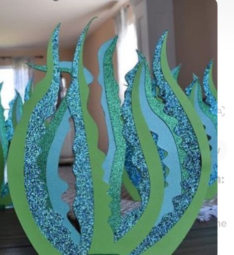 Vbs Ocean Theme, The Little Mermaid Musical, Under The Sea Crafts, Underwater Party, Under The Sea Decorations, Mermaid Theme Birthday Party, Underwater Theme, Sea Decor, Under The Sea Theme