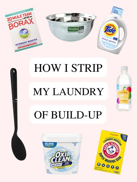 Laundry Stripping Recipe For Whites, How To Strip White Clothes, Laundry Stripping In Washing Machine, Strip Laundry Ingredients, Diy Towel Stripping Recipe, Stripping White Laundry, Laundry Stripping Recipe Diy, How To Strip Laundry, Stripping Laundry