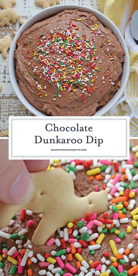 Do you remember Dunkaroo dip? This easy, homemade Chocolate Dunkaroo Dip only uses 3 ingredients and it's just as tasty as what you remember from childhood! #cakebatterdip #homemadedunkaroos #howtomakedunkaroodip Chocolate Dunkaroo Dip, Cookie Dippers, Dunkaroo Dip, 90s Snacks, Easy Dessert Dips, Best No Bake Cookies, Cake Batter Dip, Cake Dip, Horse Cookies