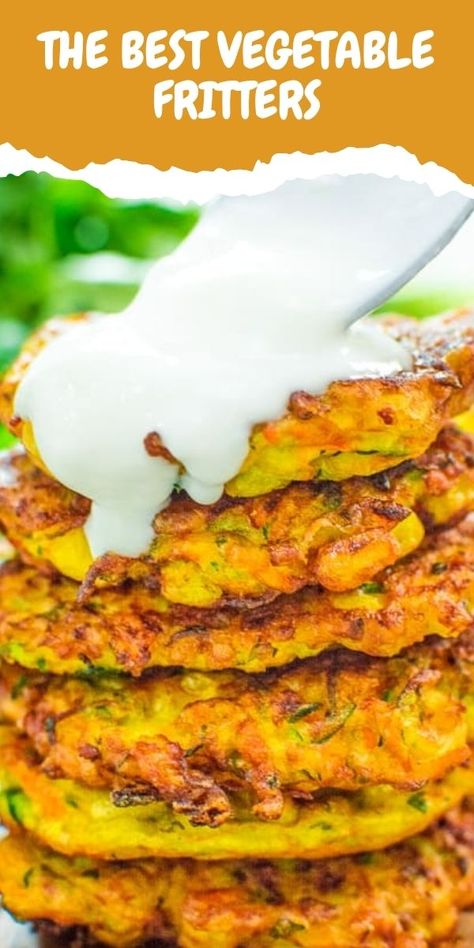 Sweet Crepes Recipe, Vegetable Fritters, Broccoli Fritters, Veggie Fritters, Roasted Pepper Sauce, Corn Fritters, Zucchini Fritters, Fritter Recipes, How To Cook Quinoa