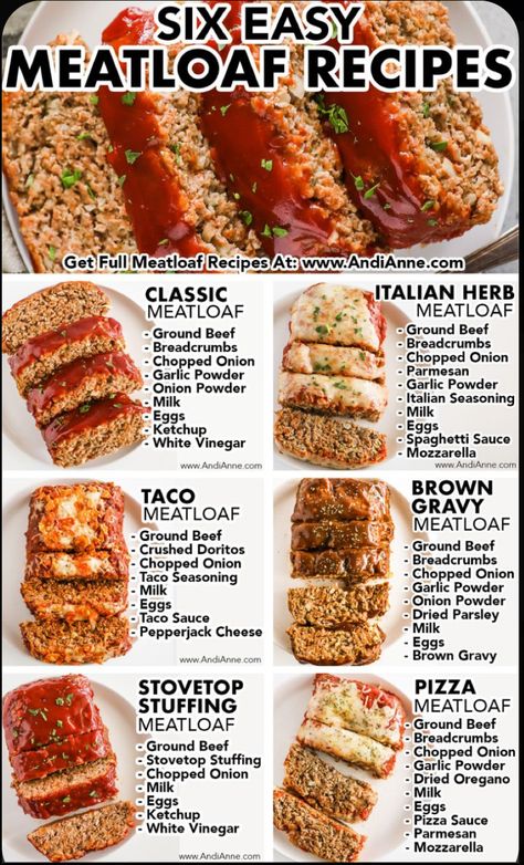 Gf Meatloaf Recipes, Fast Food Homemade, Fast Easy Ground Beef Recipes, Meatloaf Balls Recipes, Mac And Cheese Meatloaf Casserole Recipe, Hamburger Meat Dinner Ideas, Meatloaf Meals, Low Effort Meals, Meatloaf Balls