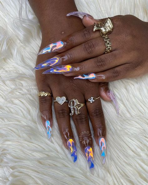 Nail Design Long, November Nail, Nail Long, Long Coffin Nails, Aurora Nails, 20 November, November Nails, Long Nail, Thanksgiving Nails