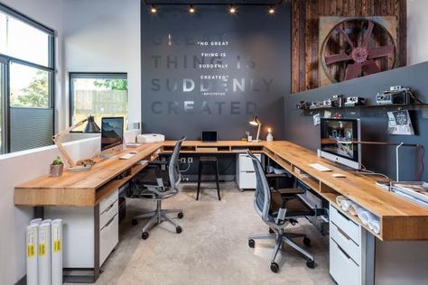 Rustic Office Design, Modern Rustic Office, Cheap Office Furniture, Small Office Design, Rustic Office, Office Interior Design Modern, Modern Office Interiors, Modern Office Design, Office Layout