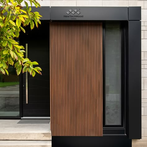 Minimal Window Trim, Exterior Slat Wall, Wooden Cladding Exterior, House Exterior Cladding, Slat Wall Paneling, Acoustic Slat Wall, Wall Siding, West Coast Contemporary, Cladding Exterior