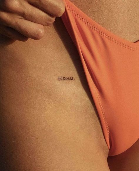 French Word Tattoos, Word Tattoo Placements, French Tattoo, Petite Tattoos, Simple Tattoo, Discreet Tattoos, Dainty Tattoos, Subtle Tattoos, Dream Tattoos