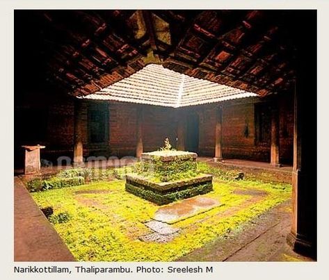 Different types of courtyards Nadumuttam Ideas, Chettinad House, Kerala Traditional House, Residence Architecture, Geoffrey Bawa, Indian Houses, Kerala Architecture, Kerala Backwaters, Kovalam