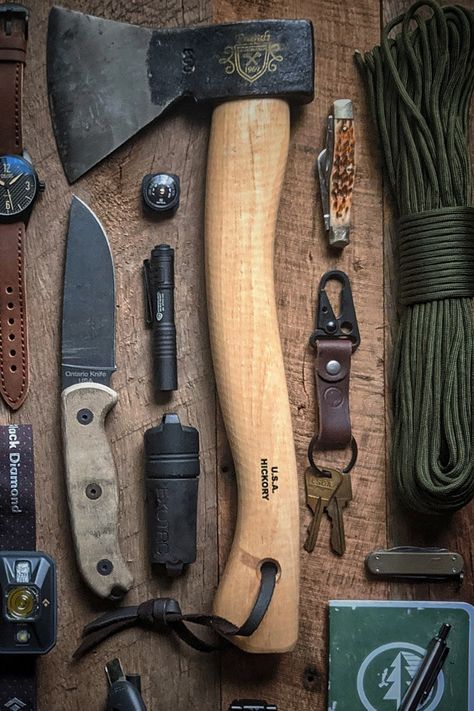 So, you could call this list “The Best Hatchets For Backpacking” or “The Best Hatchets For Camping” too, either way, we did the research for you to make a solid choice! Here is our list for the “Best hatchets You Can Buy Under $50”! Below the list you will find detailed reports on our first-hand experiences with all the hatchets. Survival Hatchet, Urban Survival Kit, Camping Hatchet, Survival Bushcraft, Bushcraft Kit, Camping Gear Survival, Bushcraft Gear, Survival Skills Life Hacks, Tac Gear