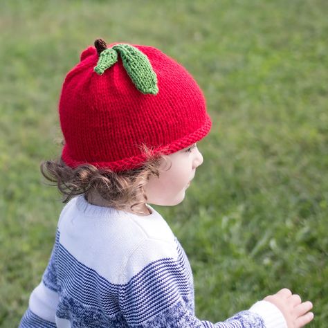 Apple Hat Knitting Pattern Fall Apple Picking, Baby Hat Knitting Patterns Free, Apple Picking Season, Apple Hat, Fun Hat, Baby Hat Knitting Pattern, Hat Knitting Pattern, Favorite Show, Pumpkin Hat