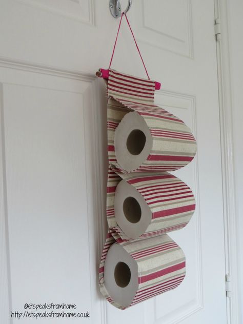 DIY Fabric Toilet Paper Holder - ET Speaks From Home Useful Sewing Projects, Pencil Pouch Diy, Diy Toilet Paper Holder, Diy Pencil, Diy Toilet, Toilet Paper Storage, Paper Holders, Diy Holder, Paper Storage