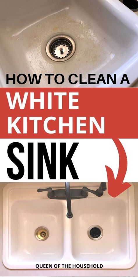 Clean White Sink, Clean Porcelain Sink, Kitchen Sink Cleaner, White Ceramic Kitchen Sink, Porcelain Kitchen Sink, Ceramic Kitchen Sink, How To Make Ceramic, Sink Repair, Ceramic Kitchen Sinks