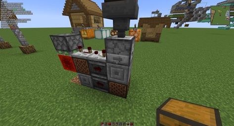 Original design from: https://www.reddit.com/r/redstone/comments/csnlb1/fast_and_compact_auto_dropper/ with repeater ticks set to 4 to avoid piston constantly triggering Redstone Circuits, Minecraft Redstone, Ticks, Original Design, Minecraft, Original Designs, The Originals, Outdoor Decor, Home Decor