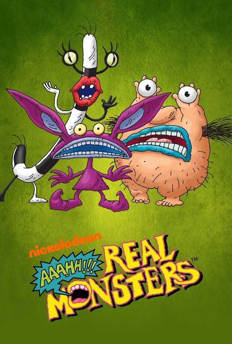 Aaahhh Real Monsters, Ah Real Monsters, Ahhh Real Monsters, Real Monsters Cartoon, Movies Marathon, Marathon Ideas, Ahh Real Monsters, Nickelodeon 90s, Cartoon Costumes