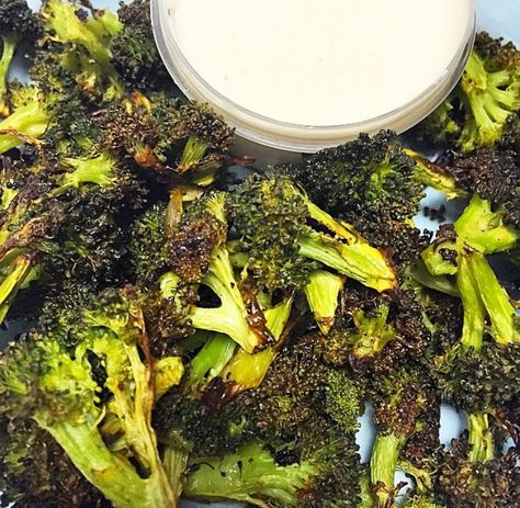 Burnt Broccoli, Burnt Broccoli Recipe, Longhorn Broccoli Recipe, How To Cook Fresh Broccoli On Stove, Garlic Aoili, How Long To Roast Broccoli In Oven, Aoili Recipe, Tenderstem Broccoli, Tempeh Recipes