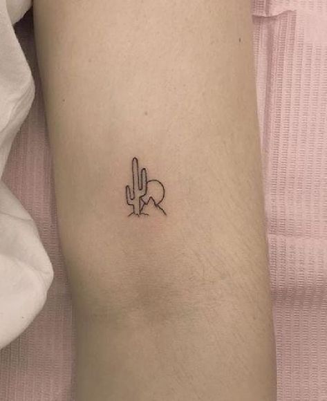 Cool Cactus Tattoo, Tiny Saguaro Cactus Tattoo, Small Western Ankle Tattoo, Cactus Matching Tattoo, Single Line Cactus Tattoo, Tiny Cactus Tattoo Simple, Micro Cactus Tattoo, Small Tattoos Cactus, Fineline Cactus Tattoo