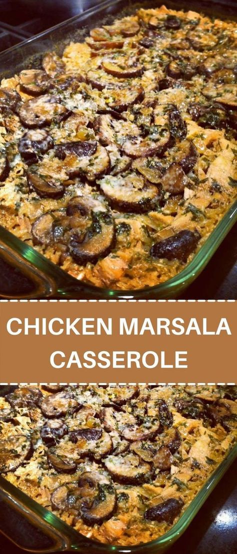 Chicken Marsala Casserole, Chicken Casserole Recipes, Gourmet Chicken, Chicken Marsala, Easy Casserole Recipes, Chicken Recipes Casserole, Chicken Dishes Recipes, Easy Casserole, Chicken Casserole