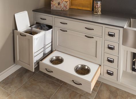 Pet Food Station, Dog Food Station, Transitional Laundry Room, Pet Station, Pet Feeding Station, Pet Dish, Dog Feeding Station, Dog Storage, Dog Washing Station