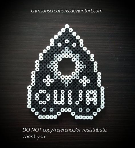 Perler Beads Designs Easy, Cool Perler Bead Ideas, Easy Perler Beads, Hama Beads Halloween, Hamma Beads Ideas, Ouija Planchette, In A Mood, Easy Perler Bead Patterns, Melty Bead Patterns