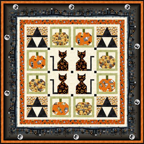 Wee Folk Art, Mccalls Quilting, Halloween Quilt Patterns, Free Applique Patterns, Fall Quilt Patterns, Halloween Ball, Halloween Sewing, Halloween Table Runners, Quilt Shops