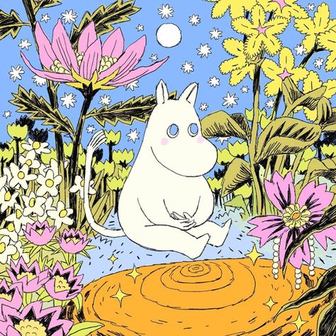 @em_niwa on Instagram: “Inktober NINETEEN: MOOOOOOOOOOOOOMIN 🌷 A little reflective moomintroll! I had the best time on this. All Tove Janssons work is so charming…” Dino Mural, Moomin House, Game Moodboard, Diary Drawing, Illustrated Calendar, Cat Game, Journal 2024, Dog Cafe, Book Illustration Art